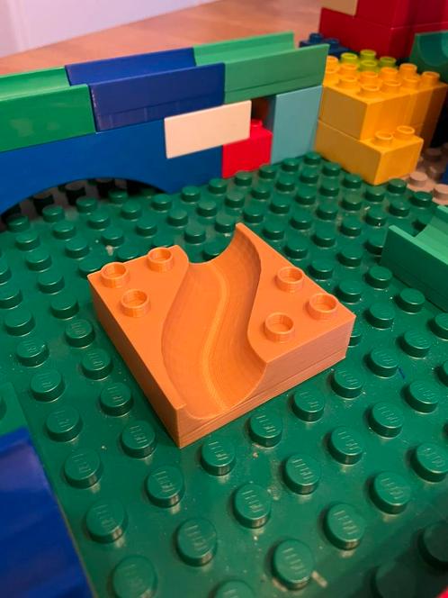 S-bocht, eigen 3D print, voor bijv hubelino, Kinderen en Baby's, Speelgoed | Duplo en Lego, Nieuw, Duplo, Ophalen of Verzenden