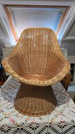 Rieten ibiza stoel rotan stoelen, Huis en Inrichting, Stoelen, Ophalen, Zo goed als nieuw