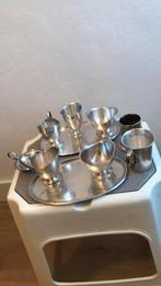 Antiek verzilverd thee en Koffie Zetten, Ophalen of Verzenden, Zo goed als nieuw