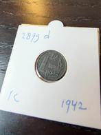 Nederland 1 cent 1942 zink, Postzegels en Munten, Munten | Nederland, Ophalen of Verzenden, 1 cent, Losse munt