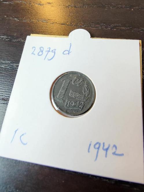 Nederland 1 cent 1942 zink, Postzegels en Munten, Munten | Nederland, Losse munt, 1 cent, Ophalen of Verzenden