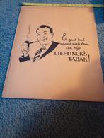Vintage Plaat 1932 Lieftincks tabak Reclame Groningen, Ophalen of Verzenden, Gebruikt, Reclamebord