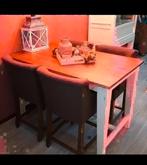 Bartafel 4x stoelen ziet foto, Ophalen, Gebruikt