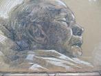 Piet Teunissen, 1890, Pracht. tekenin. Dood van Zijn vader,, Antiek en Kunst, Ophalen of Verzenden