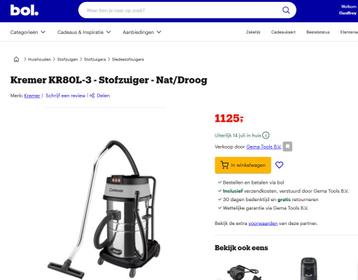 Kremer KR80L-3 bouwstofzuiger beschikbaar voor biedingen