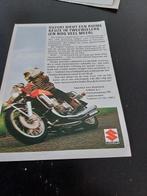 Advertentie van Suzuki motoren 1973, Verzamelen, Ophalen of Verzenden, Zo goed als nieuw, Motoren