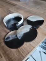 Onderzetters in houder, Huis en Inrichting, Woonaccessoires | Onderzetters, Ophalen, Zo goed als nieuw, Glas of Kopje