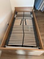 Eenpersoonsbed met Elektrische Lattenbodem, Ophalen, 90 cm, Eenpersoons, Bruin