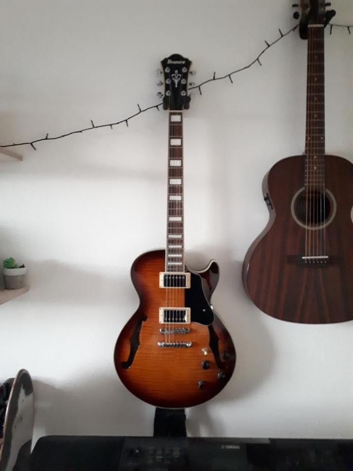Ibanez AGS73FM gitaar semi hollow jazz, Muziek en Instrumenten, Snaarinstrumenten | Gitaren | Elektrisch, Zo goed als nieuw, Hollow body