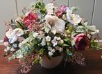 Zalmroze bloempot met groot boeket, Huis en Inrichting, Woonaccessoires | Kunstplanten en Kunstbloemen, Ophalen, Gebruikt
