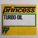 Oude sticker.  PRINCESS TURBO OIL.       Weij., Verzamelen, Ophalen of Verzenden, Zo goed als nieuw