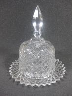 Kristallen botervloot op onderschotel, Antiek en Kunst, Ophalen of Verzenden