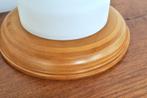 Vintage tafellamp glazen lamp opaline glas mushroom jaren 70, Ophalen of Verzenden, Gebruikt, Glas, Minder dan 50 cm