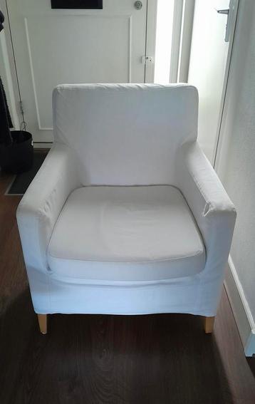 Witte vierkante fauteuil