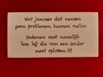 woonspreuken - uw eigen tekst op hout creamar PYROGRAFIE, Verzenden, Nieuw