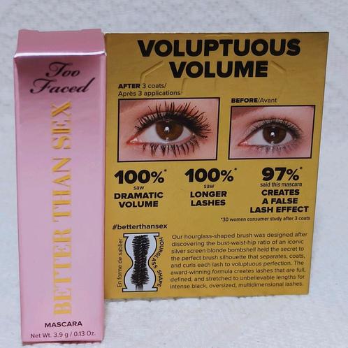 Too Faced Better Than Sex Mascara, Sieraden, Tassen en Uiterlijk, Uiterlijk | Cosmetica en Make-up, Nieuw, Make-up, Ogen, Zwart