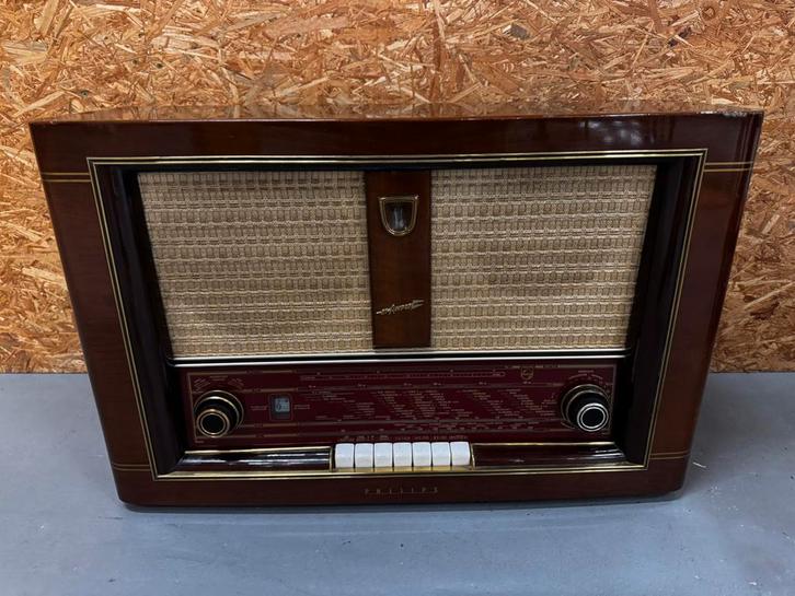 Philips buizenradio jaren 50 – werkt (FM & grammofoon), ReK4, Antiek en Kunst, Antiek | Tv's en Audio, Ophalen of Verzenden