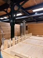 OUTLET | Houtgestookte Hottub 210cm, Tuin en Terras, Bubbelbaden en Hottubs, Ophalen, Zo goed als nieuw, Afdekzeil, Vast