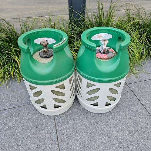 2 Benegas gasflessen 7,5 kg. 1 vol en gesealed, 1 half vol, Tuin en Terras, Gasbarbecues, Gebruikt, Ophalen