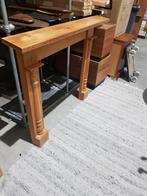 Zacht bruine grenen  haard omlijsting  15 euro, Huis en Inrichting, Ophalen, Zo goed als nieuw, Vrijstaande haard, Elektrische haard