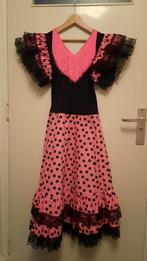 Bijzondere roze Spaanse jurk met kant mt 134/140, Kinderen en Baby's, Carnavalskleding en Verkleedspullen, Meisje, 134 t/m 140