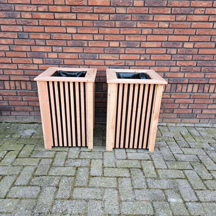 Douglas bloembakken, Tuin en Terras, Bloembakken en Plantenbakken, Zo goed als nieuw, Hout, Rechthoekig, Ophalen of Verzenden