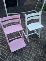 Stokke Tripp Trapp stoelen roze en wit, Ophalen, Gebruikt, Meegroeistoel