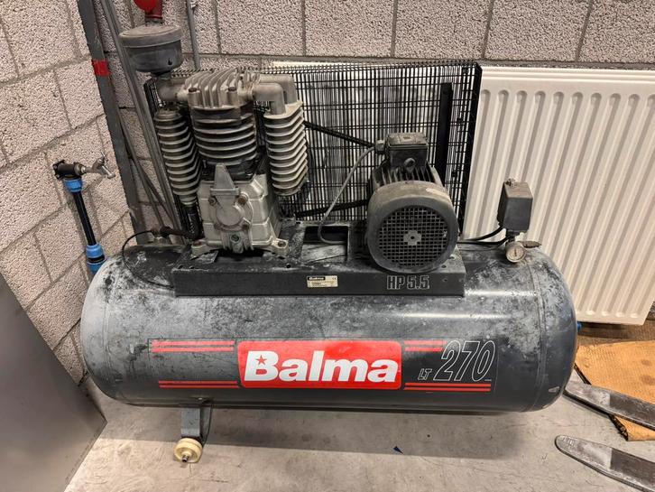 Balma LT270 Compressor 5.5 HP, Doe-het-zelf en Verbouw, Compressors, Gebruikt, 6 tot 10 bar, 100 liter of meer, 400 tot 800 liter/min