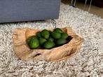 Stoere robuuste teak houten schaal, Ophalen of Verzenden, Zo goed als nieuw, Rond, Overige materialen