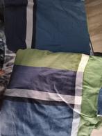 Dekbedovertrek en div onderlakens, Huis en Inrichting, Slaapkamer | Beddengoed, Gebruikt, Eenpersoons, Blauw, Dekbedovertrek