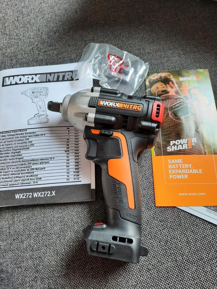 Worx WX272 Nitro Slagmoersleutel - Nieuw, Doe-het-zelf en Verbouw, Gereedschap | Handgereedschap, Nieuw, Ophalen of Verzenden