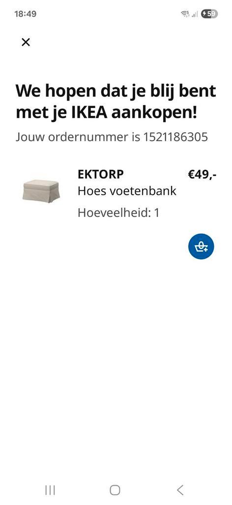 Ektorp voetenbank voorzien van  hoes Kilanda, Huis en Inrichting, Banken | Bankstellen, 75 tot 100 cm, Ophalen