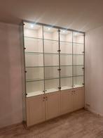 Grote vitrinekast met verlichting, Huis en Inrichting, Kasten | Vitrinekasten, Ophalen, Gebruikt, 200 cm of meer, Glas