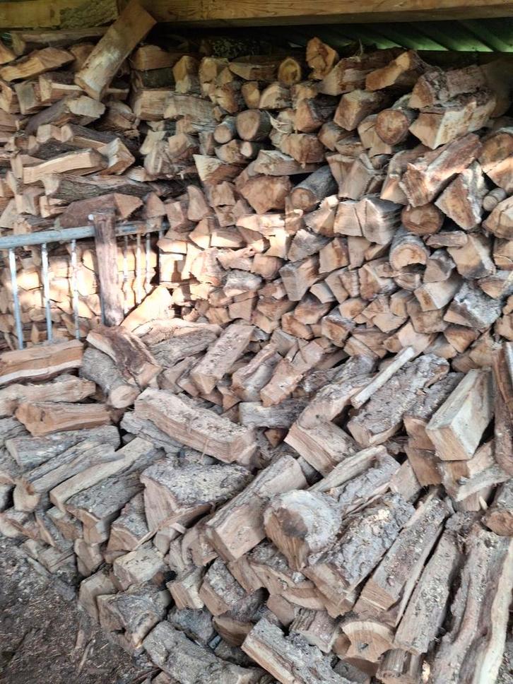Eikenhout gedroogt, Tuin en Terras, Haardhout, Blokken, Ophalen