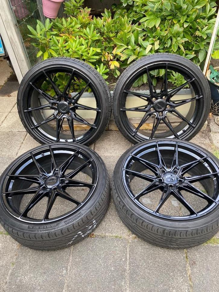 114.3x 5 20 INCH ZWART zonder banden, Auto-onderdelen, Banden en Velgen, Banden en Velgen, Zomerbanden, 20 inch, 225 mm, Personenwagen