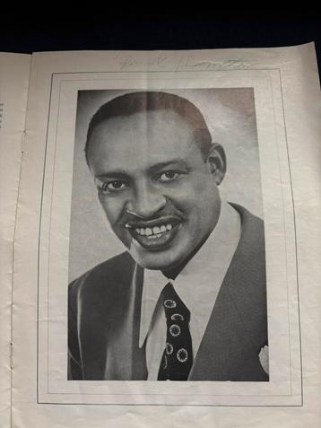 Lionel Hampton concert programma met handtekeningen beschikbaar voor biedingen