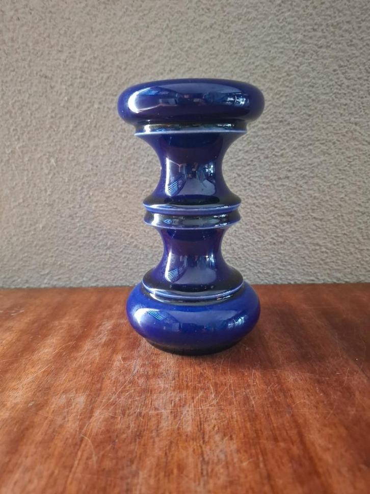 Vintage Cari Zalloni kobaltblauwe Continua kandelaar 301/15, Huis en Inrichting, Woonaccessoires | Kandelaars en Kaarsen, Zo goed als nieuw