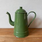 Decoratieve Groen Emaille Koffiepot, Brocante, Gieter, Ophalen of Verzenden