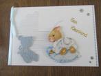 Geboorte kleinkind - geborduurd kaartje 661, Hobby en Vrije tijd, Kaarten | Zelfgemaakt, Nieuw, Kind, Ophalen of Verzenden