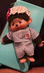 Monchichi vintage met streep pakje, Verzenden