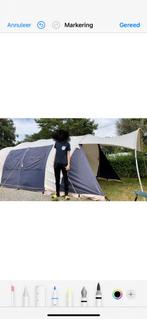 Tent, blauw/ beige, Obelink, 3x7 meter, met luifel, Ophalen, Gebruikt, Tot en met 4