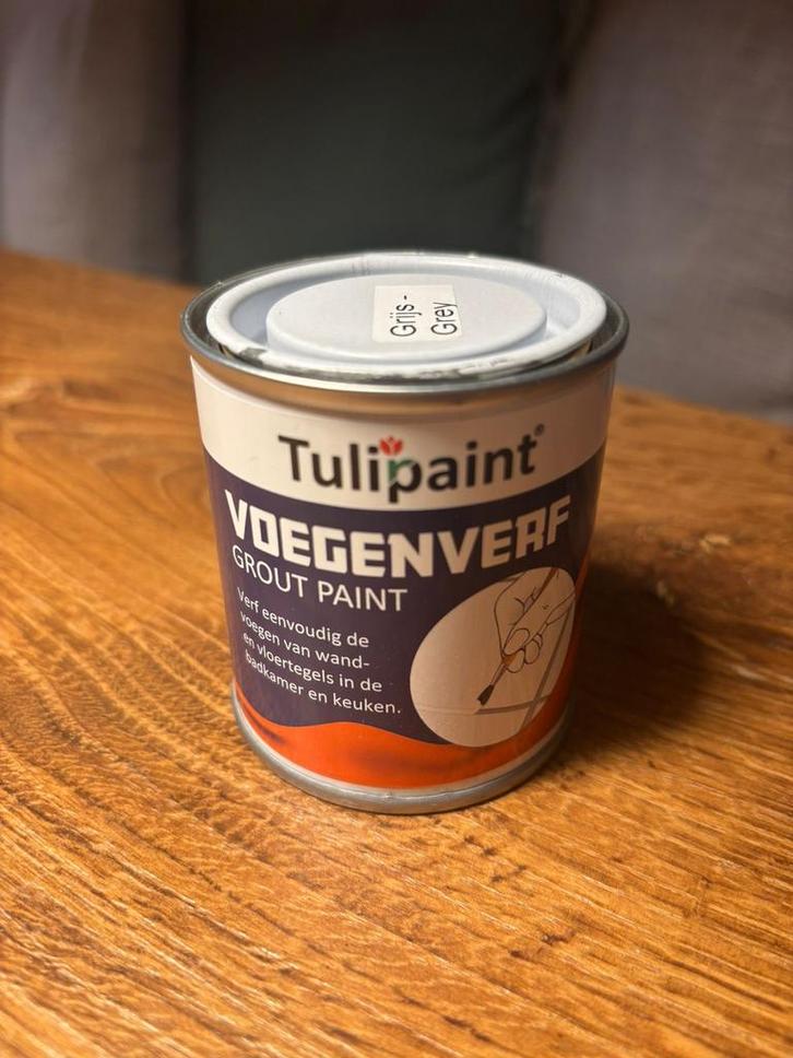 TuliPaint Voegenverf Grijs 125ml, Doe-het-zelf en Verbouw, Verf, Beits en Lak, Nieuw, Verf, Minder dan 5 liter, Grijs, Ophalen
