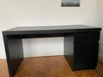 Ikea malm bureau zwart/bruin, Ophalen, Zo goed als nieuw