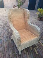 Grote rieten stoel, Huis en Inrichting, Stoelen, Ophalen, Gebruikt, Bruin, Eén