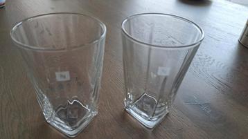 Nespresso twee grote glazen koffie met logo  beschikbaar voor biedingen