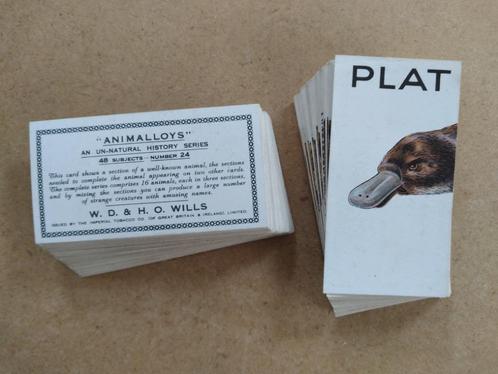 Animalloys complete set 48 cigarette cards 1934 Wills, Verzamelen, Overige Verzamelen, Ophalen