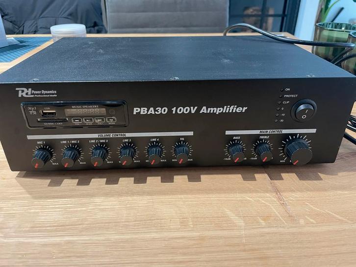 Power Dynamics PBA30 - 100V Versterker 30W, Audio, Tv en Foto, Professionele Audio-, Tv- en Video-apparatuur, Zo goed als nieuw