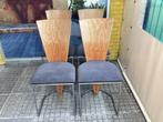 4 Vintage Dutch Design Harvink Memphis eetkamerstoelen., Huis en Inrichting, Ophalen, Gebruikt, Metaal, Memphis style