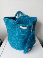 Zelfgehaakte tas / mand blauw, Ophalen of Verzenden, Zo goed als nieuw, Blauw, Handtas