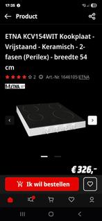 ETNA KCV154WIT KERAMISCHE KOOKPLAAT, Witgoed en Apparatuur, Kookplaten, Ophalen, Vrijstaand, Keramisch, 4 kookzones